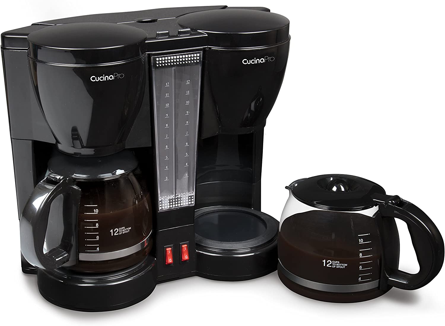 CucinaPro Double Coffee Brewer Station Two 12 Cup Pots