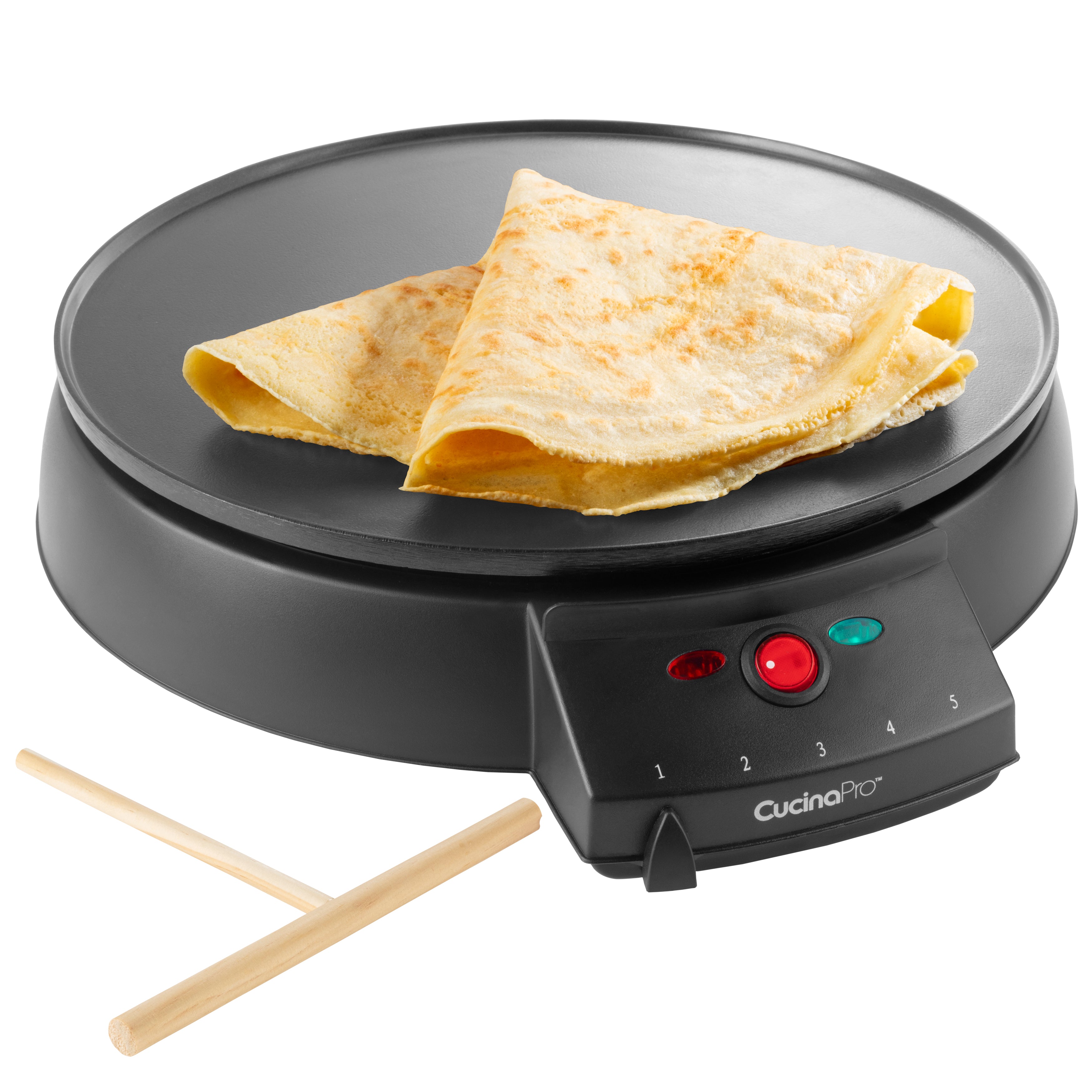 CucinaPro Electric Nonstick 12 Crepe Maker with Batter Spreader and S