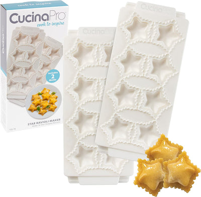 CucinaPro Mini 2" Star Shaped Ravioli Molds (2 Pack) - Makes 8