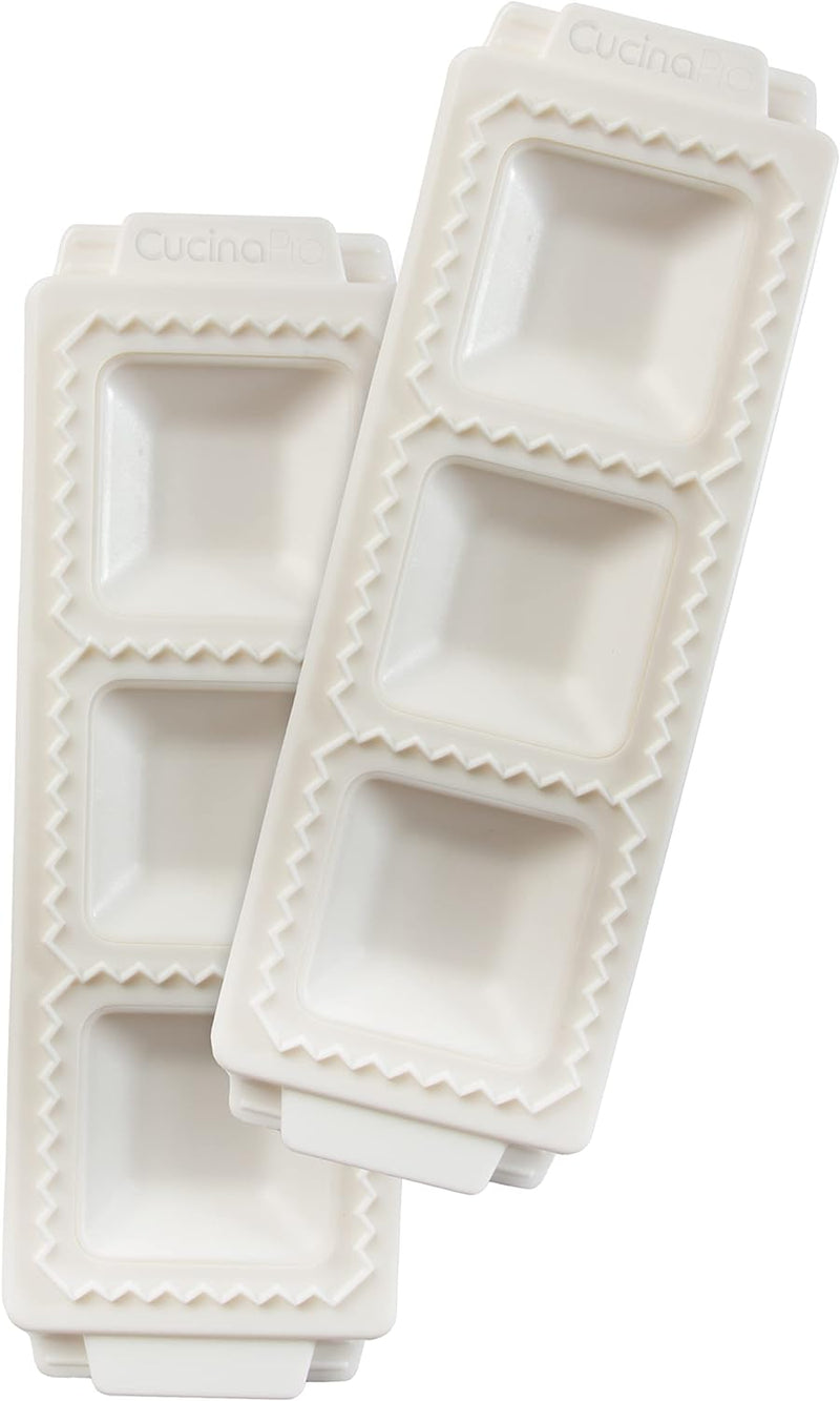 CucinaPro 2" Square Shaped Ravioli Molds  (2 Pack) - Makes 3