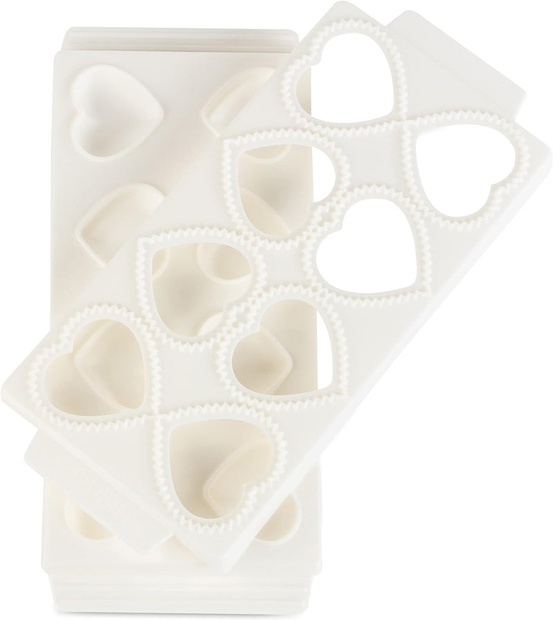 CucinaPro 2" Heart Shaped Ravioli Molds (2 Pack) - Makes 8