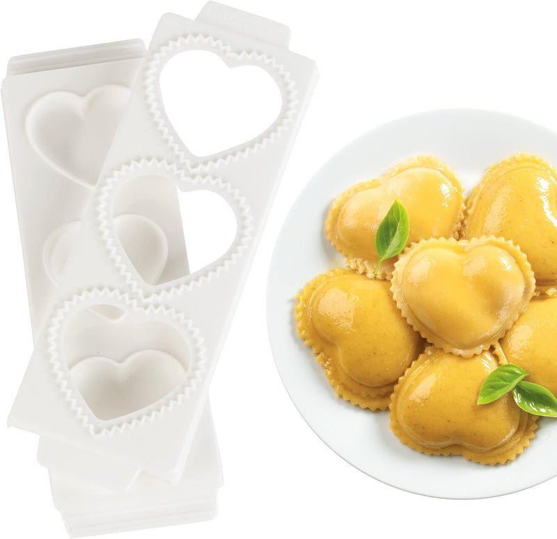 CucinaPro 3" Heart Shaped Ravioli Mold - Makes 3