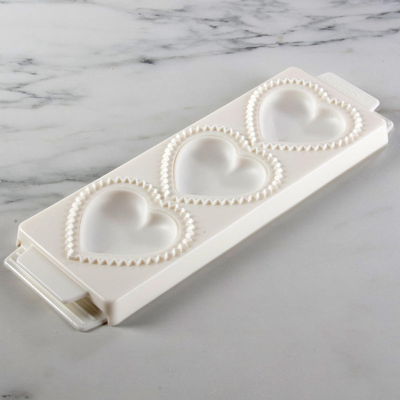 CucinaPro 3" Heart Shaped Ravioli Mold - Makes 3