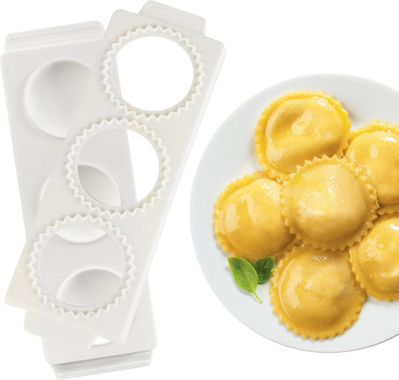 CucinaPro 2.5" Round Shaped Ravioli Mold - Makes 3