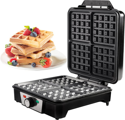 CucinaPro Electric Nonstick 4 Square Belgian Waffle Maker