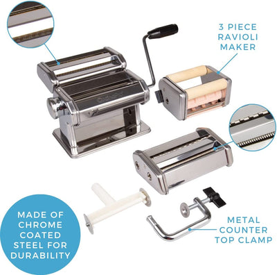 CucinaPro 5 pc Pasta Maker Deluxe Set