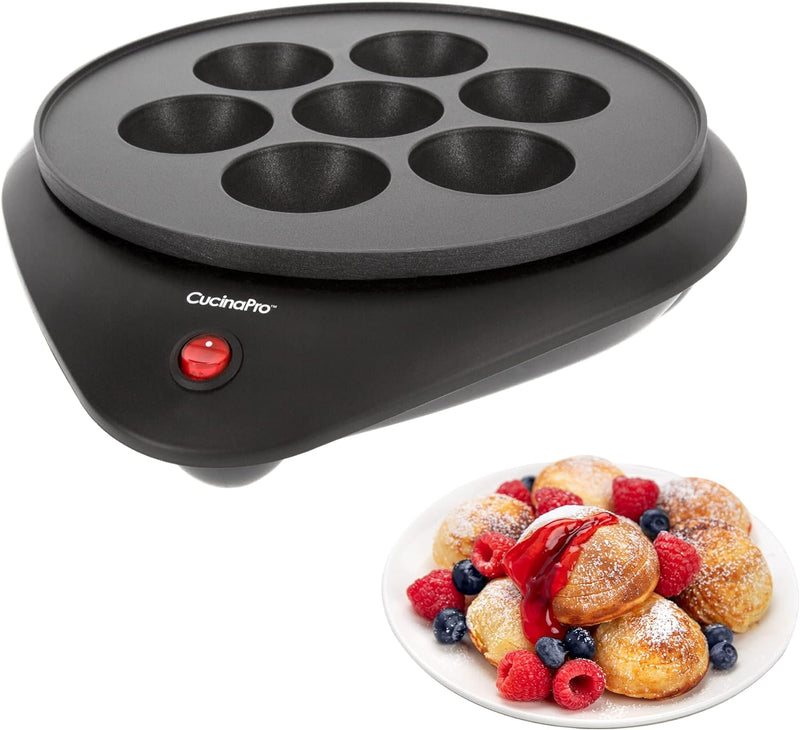 CucinaPro Electric Nonstick Ebelskiver Maker - Makes 6 Balls at Once