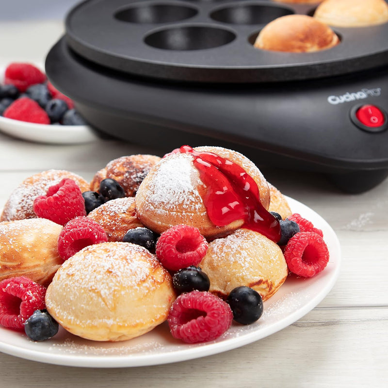 CucinaPro Electric Nonstick Ebelskiver Maker - Makes 6 Balls at Once