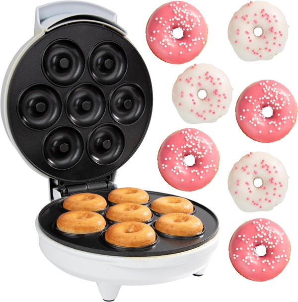 CucinaPro Electric Nonstick Mini Donut Maker - Makes 7 at Once