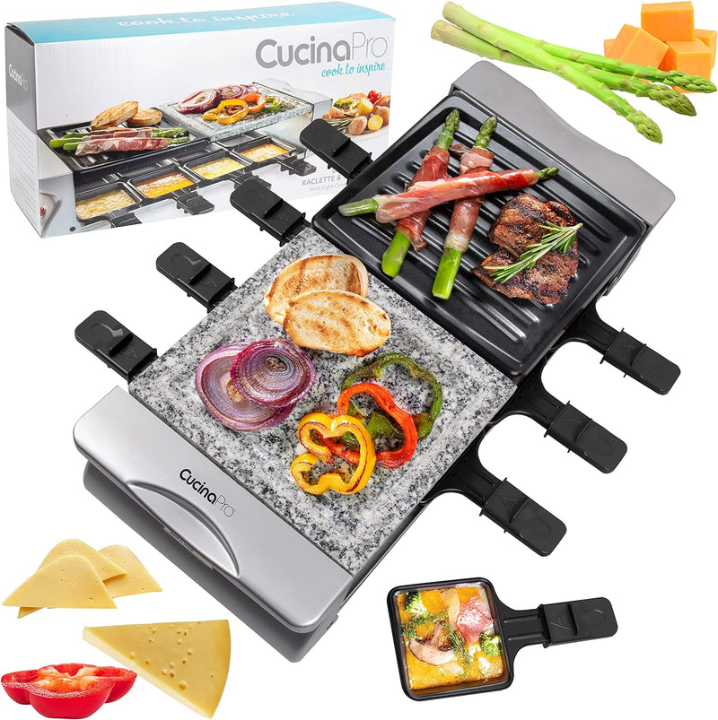 CucinaPro Electric Nonstick Cheese Raclette w Grilling Plate