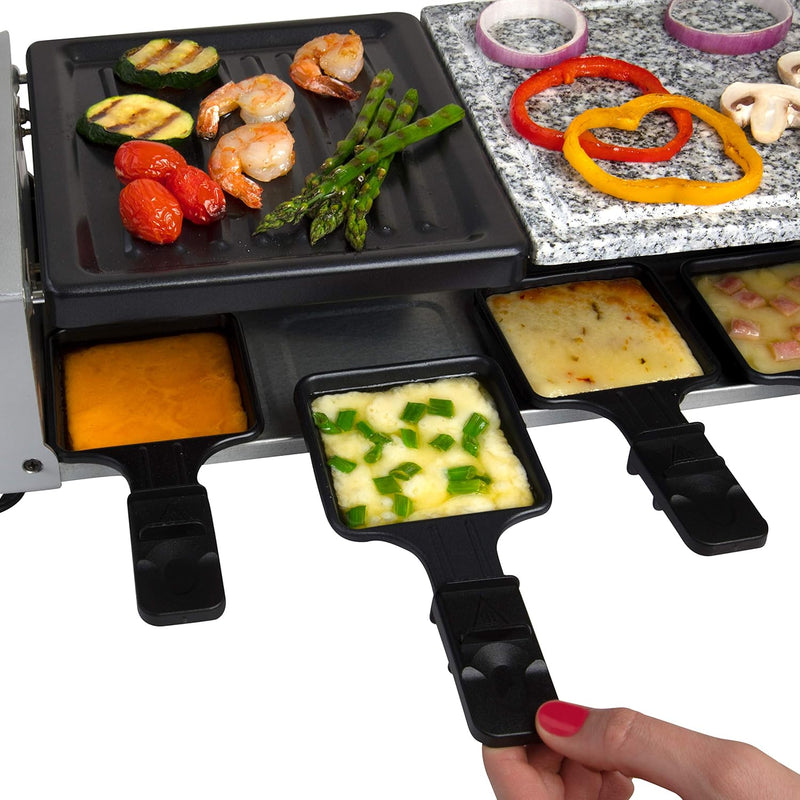 CucinaPro Electric Nonstick Cheese Raclette w Grilling Plate