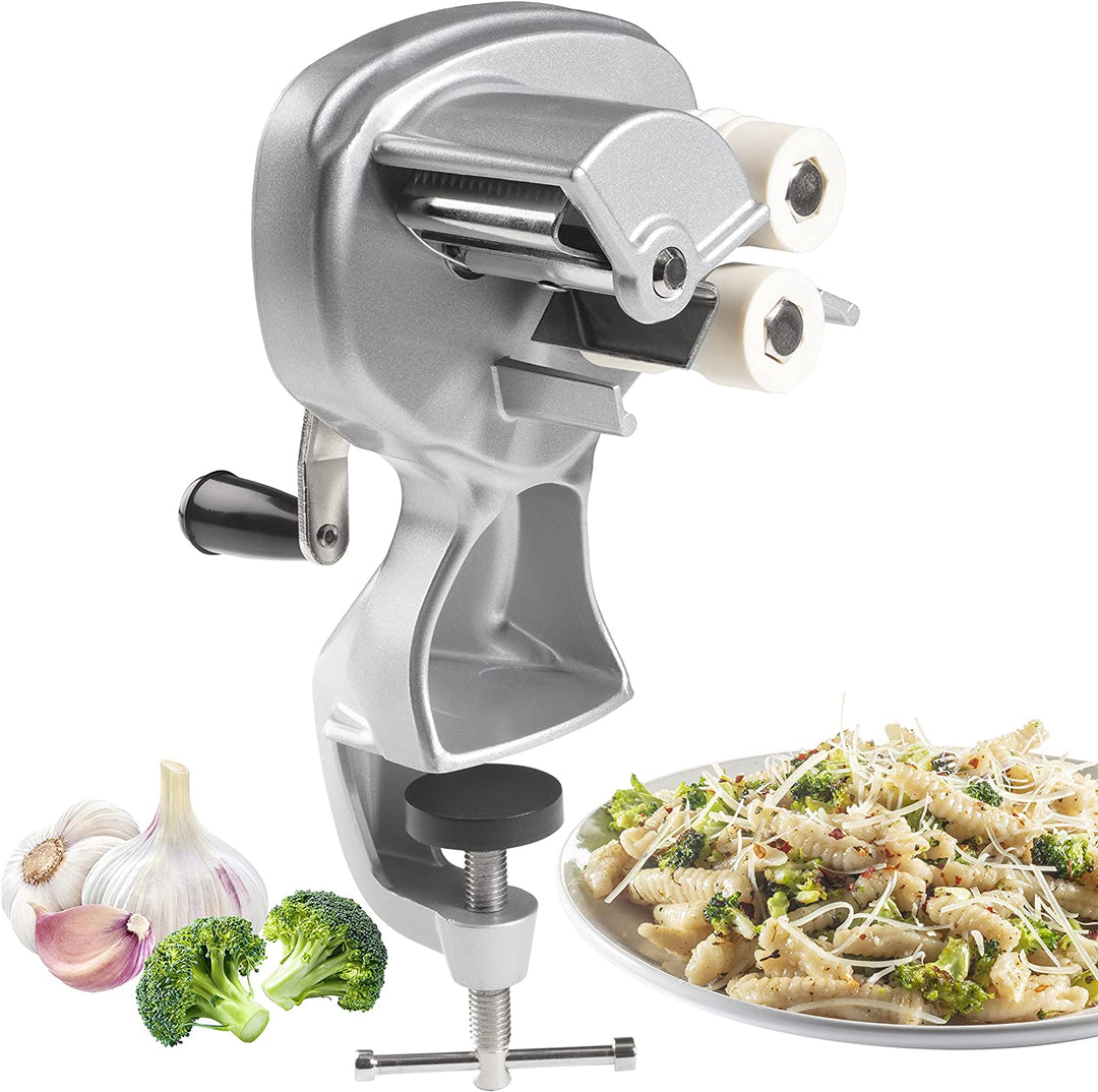 Machine voor Gnocchetti Manual. Chrome staal en kunststof gecertificeerd voor voedselgebruik. snelle montage en demontage, is ook praktijk voor schoon zijn Machine voor Gnocchetti Manual. Chrome staal en kunststof gecertificeerd voor voedselgebruik. snelle montage en demontage, is ook praktijk voor schoon zijn
