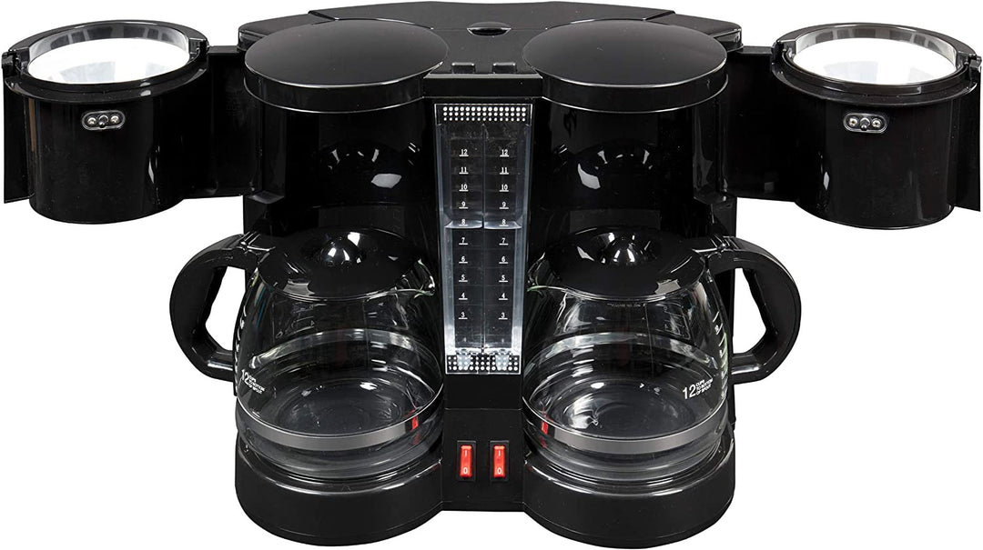 CucinaPro Double Coffee Brewer Station Two 12 Cup Pots