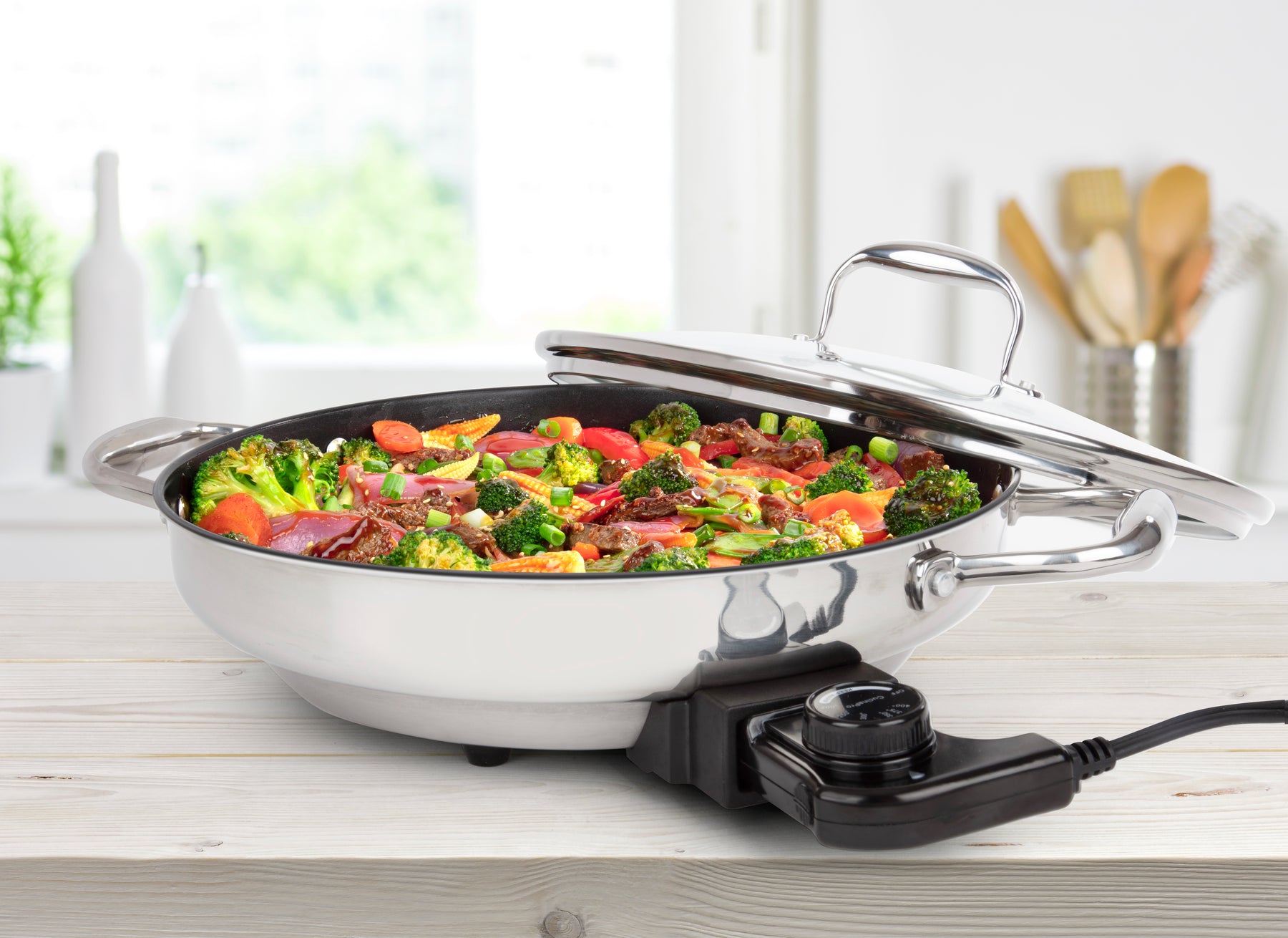 Stainless Steel Electric Skillet, 12 in.