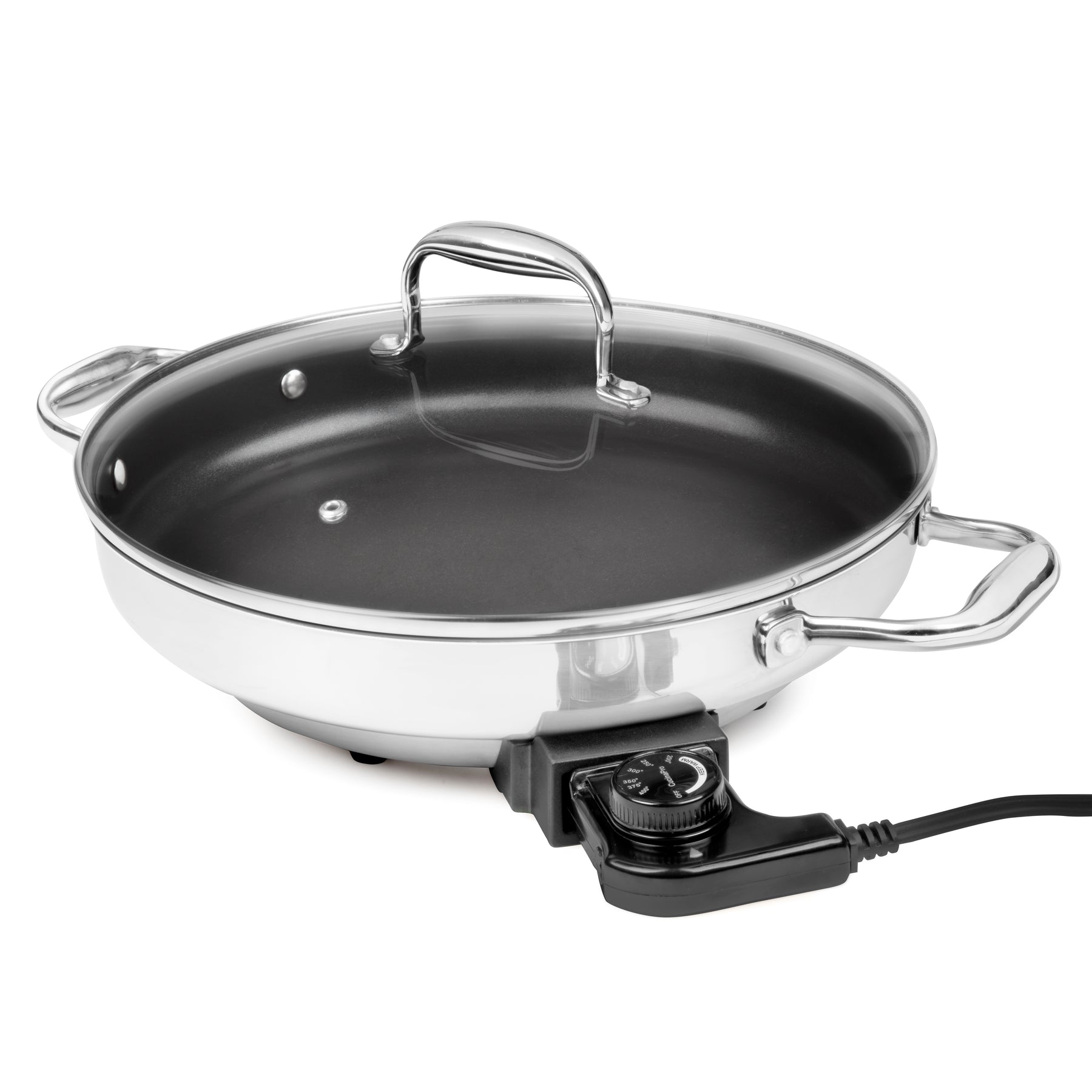 CucinaPro 16 in. Polished Interior Classic Electric Skillet 1454