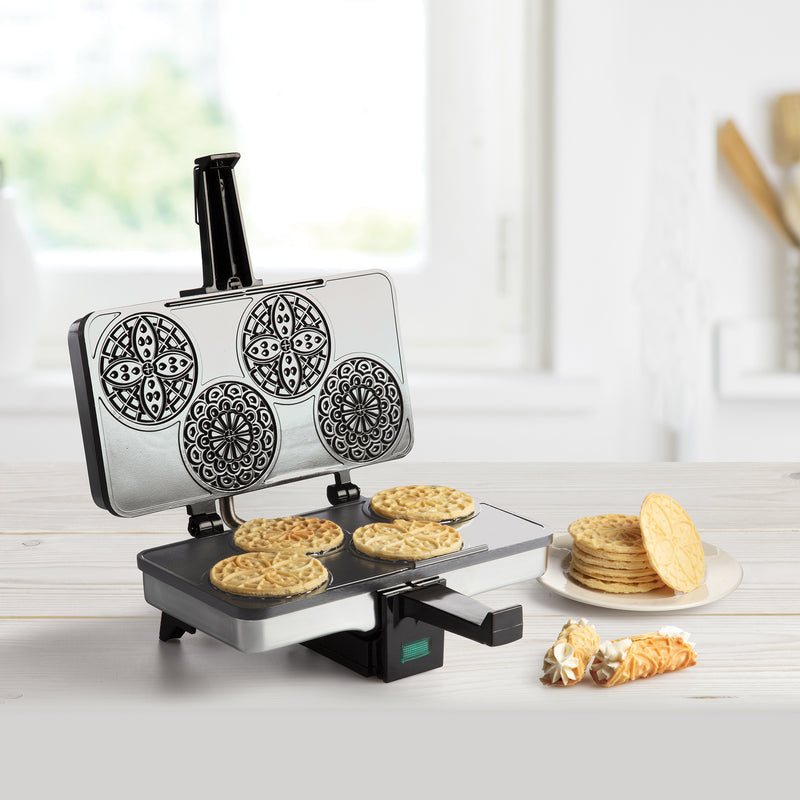 CucinaPro Nonstick Elecric Pizelle Baker - Makes Two 5 Cookies