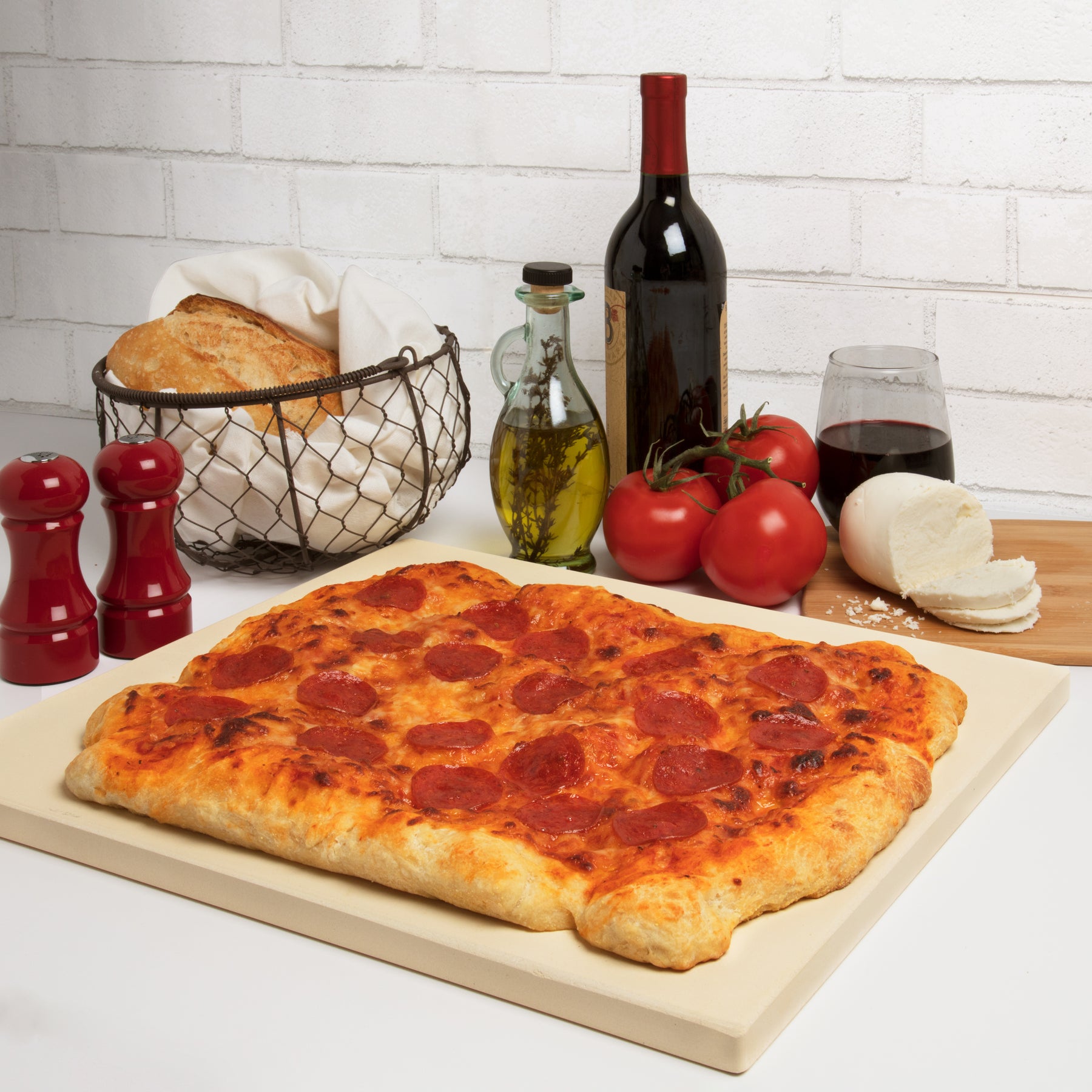 .com: Chef Di Cucina Pizza Maker - Perfect Base with Ceramic Stone,  Easy Clean with Paddle: Home & Kitchen