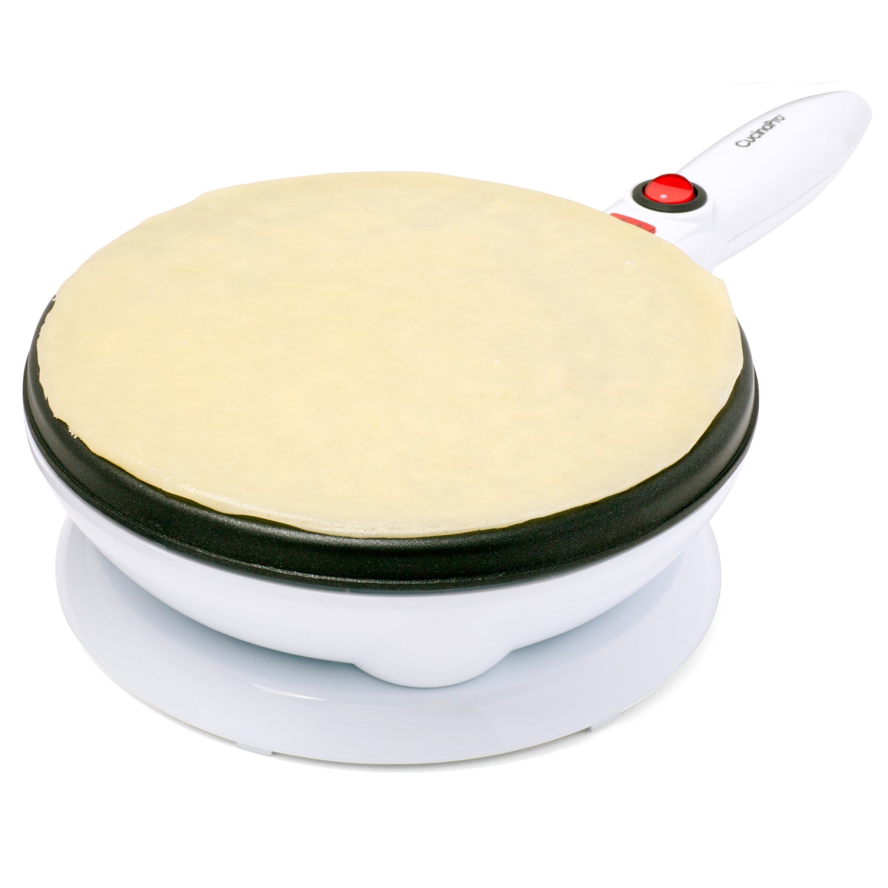 MasterChef Cordless Crepe Maker with Non-stick Dipping Plate plus  Black/White