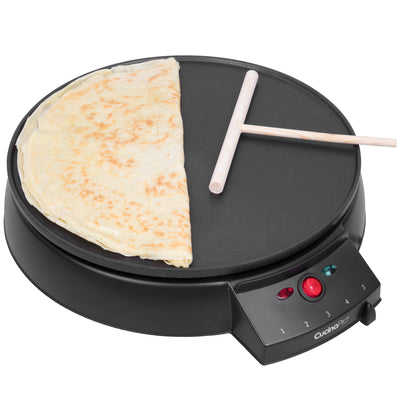 CucinaPro Electric Nonstick 12" Crepe Maker with Batter Spreader and Spatula